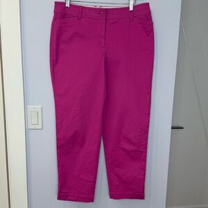 Talbots Perfect Crop Women's Bright Pink Pants. Size 6. Cotton. Like new!